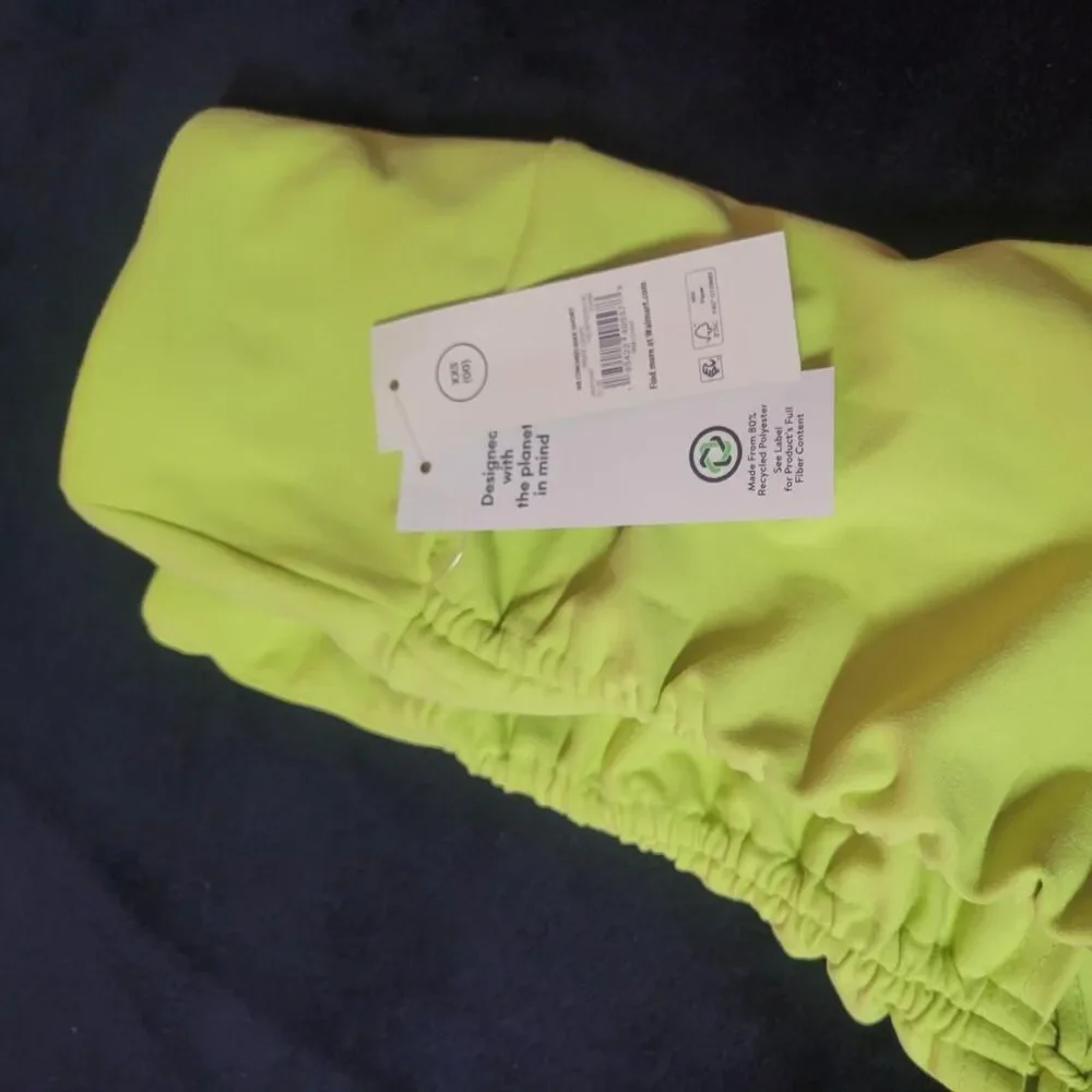 XXS-No-boundaries Women's Green and Yellow Shorts